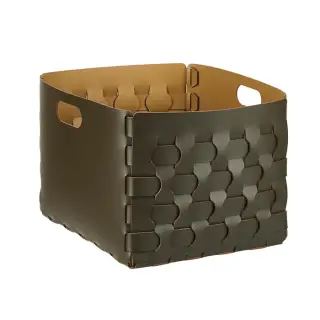 ADJ Корзинка Dubai, 35x40xH30 см., цвет: оливковый/горчичный