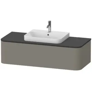 Duravit Happy D.2 Plus Тумба подвесная 130x55х35.4см, с раковиной и 1 ящиком, цвет: stone grey satin matt