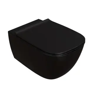 Globo Genesis Унитаз 55х36см., подвесной, безободковый, цвет: черный матовый