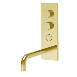 Fima Carlo Frattini Switch ON Смеситель для раковины, встраиваемый, излив: 20.7см., c кнопкой on/off, цвет: золото