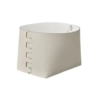 ADJ Корзина Helena, 35x30xH26 см., цвет: панна котта/белый