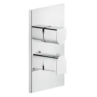 Gessi Rilievo Встраиваемый смеситель для душа, термостатический, на 2 источника, внешняя часть, цвет: хром