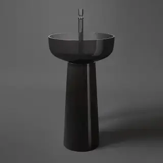 Antonio Lupi Albume Раковина 48х65 см, без отв., на пьедестале, Cristalmood, цвет: Fume