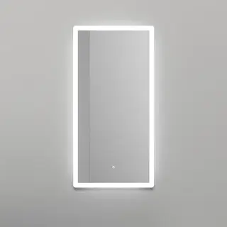 Salini Armonia Зеркало для ванны 45х90х2.5см., фоновая и фронтальная подсветка 3в1, сенсорный выключатель, крепления, без подогрева