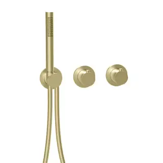 Almar Смеситель для душа, встраиваемый, с ручным душем, на 2-3 источника, цвет: High Brass
