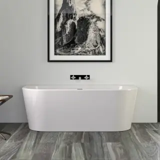 Knief Wall Corner Ванна пристенная 165x75х58см., с щелевым переливом, без сл-перелива, цвет: белый глянцевый