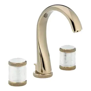 THG Hirondelles Смеситель для раковины, 3 отв., цвет: Umber color PVD