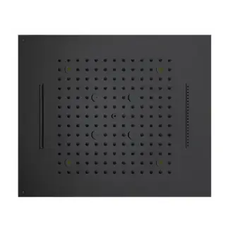 BOSSINI DREAM/4 Верхний душ 570x470 мм, с 4 LED RGB, 4 режима (дождь, каскад, водопад, туман) блок питания/управления, Cromoterapia, цвет: черный мат