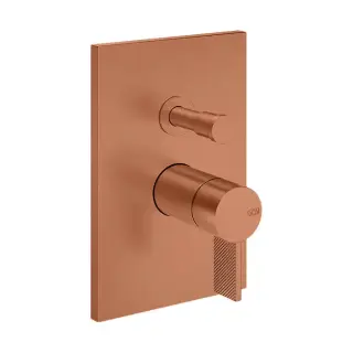 Gessi Inverso Diamantato Смеситель для ванны/душа, настенный, цвет: Copper Brushed PVD
