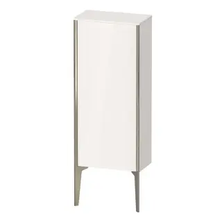 Duravit XViu Шкаф подвесной 40x24x89см, с 1 дверью, 2 стеклянными полками (петли слева), цвет: белый глянцевый/champagne matt