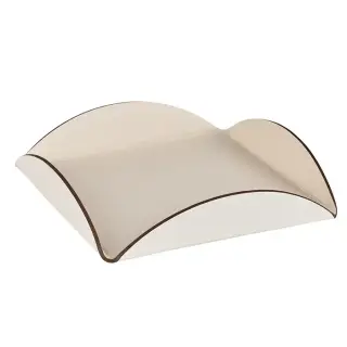 ADJ Подставка для сервировки, 25x25 см., цвет: панна котта/белый