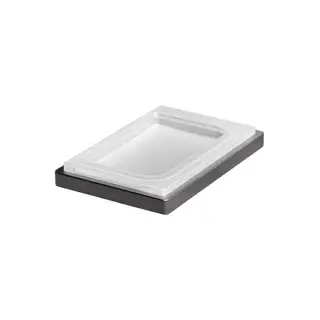 Colombo Look Мыльница настольная, цвет: PVD графит матовый/матовое стекло