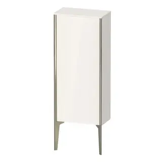 Duravit XViu Шкаф подвесной 40x24x89см, с 1 дверью, 2 стеклянными полками (петли справа), цвет: белый глянцевый/champagne matt