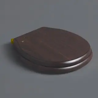 SIMAS Londra Сиденье для подвесного унитаза, дерево, цвет орех, петли - золото