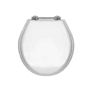 Devon&Devon Rose Сиденье для унитаза из мдф, с микролифтом, цвет: белый/хром