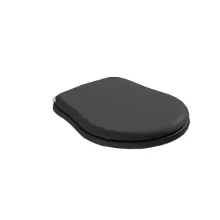 Kerasan Retro Сиденье для унитаза, микролифт, цвет: черный глянцевый/хром