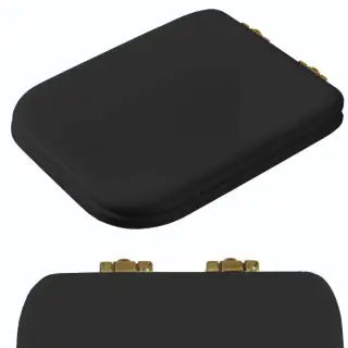 Kerasan Waldorf Сиденье для унитаза, с микролифтом, цвет: черный матовый/бронза