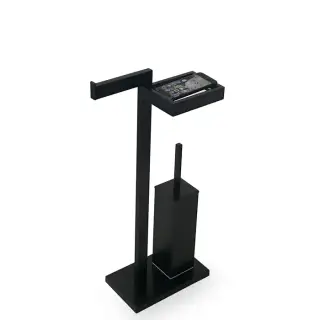 3SC SK 3.0 Стойка напольная, с держателем тб, полочкой и ёршиком, цвет: чёрный матовый