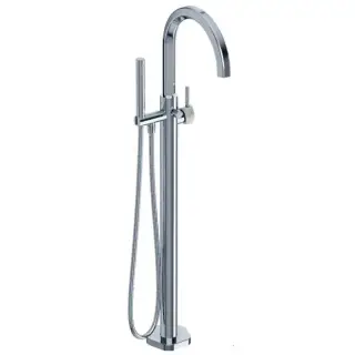 Смеситель для ванны Jorger SHADÓ 635.10.820.000-D51 цвет-хром, ручка-белая бирюза