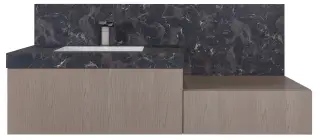 Комплект мебели с раковиной Arbi INKA L988+B543+F981+6955*2+5699+AL33+LSCA ROVERE SOHO-824, HPL APOLLO-BF, PUSH-PULL