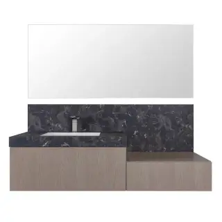 Комплект мебели с раковиной Arbi INKA L988+B543+F981+6955*2+5699+AL33+LSCA+SFMT ROVERE SOHO-824, HPL APOLLO-BF, PUSH-PULL