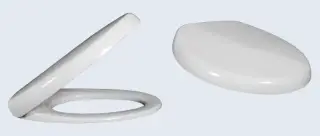 Сиденье-крышка для компакта с системой закрытия soft closing, 38.5*44.5, duroplast, star white / крепление - хром