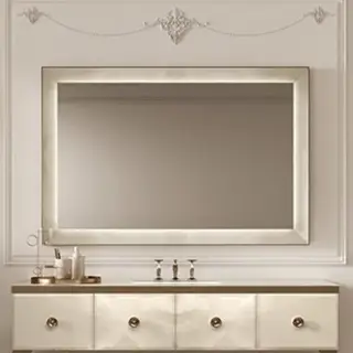 Зеркало для ванной Milldue LOSANNA 3470 onice gold 94, acciaio bronzo 91