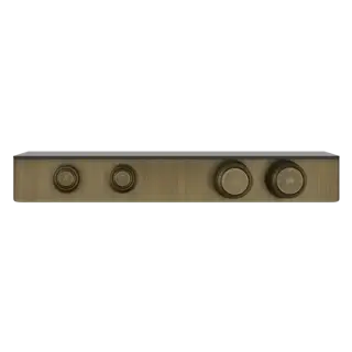 Термостат Gessi HI-FI ECLECTIC 65252#713 античная латунь, полочка-черное стекло