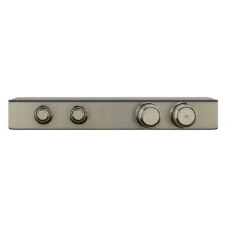 Термостат Gessi HI-FI ECLECTIC 65252#149 FINOX BRUSHED NICKEL, полочка-черное стекло