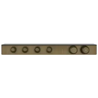 Термостат Gessi HI-FI ECLECTIC 65256#713 античная латунь, полочка-черное стекло