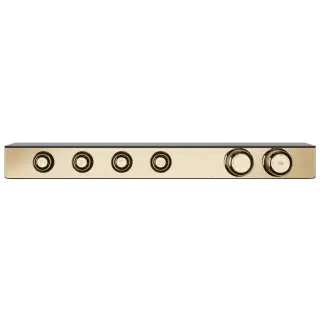 Термостат Gessi HI-FI ECLECTIC 65256#735 Warm Bronze PVD, полочка-черное стекло