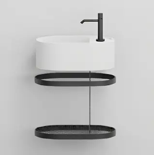 Консоль для ванной комнаты Cielo LES PETITES LPSTO46.NM матовый черный