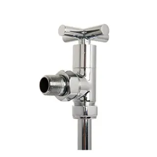 Вентиль угловой для медной трубы (комплект из 2-х штук), хром