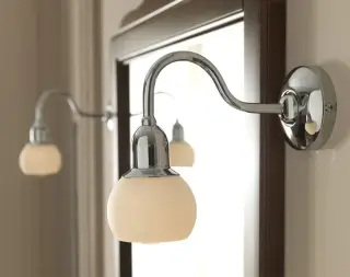 Светильник для ванной Kerasan Retro 731690 (7312 в прайсе) хром/стекло матовое