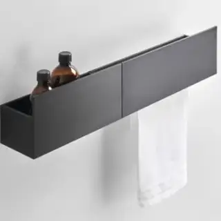 Держатель для полотенец Agape SEN ASEN0919N brushed anodised aluminium, black