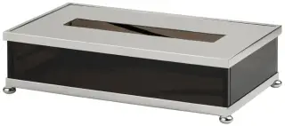 Контейнер для салфеток Cristal&Bronze OBSIDIENNE LISSE FS11P-A2-661 Obsidienne lisse/POLISHED NICKEL