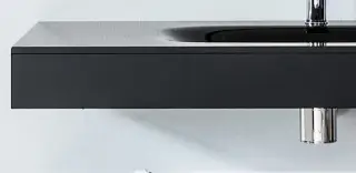 Столешница стеклянная с отв. под смеситель и раковину 150*53 OPALITE NERO 24