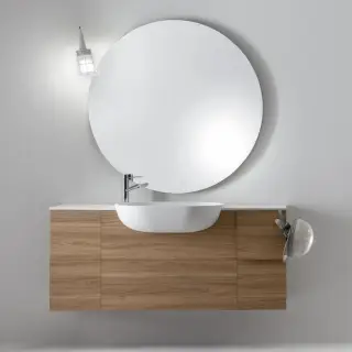 Зеркало для ванной Falper Circular 67W + 69O speciale smoke grey mirror