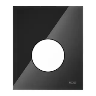 Панель смыва писсуара 10.4*12.4h стекло черное, клавиша белая