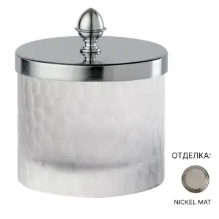Контейнер для ватных дисков/палочек Cristal&Bronze NID D’ABEILLES FS02-B3-623 матовый хрусталь/матовый никель