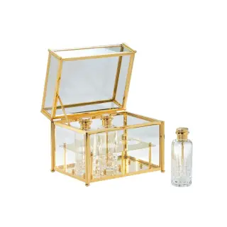 Шкатулка прозрачный хрусталь/золото