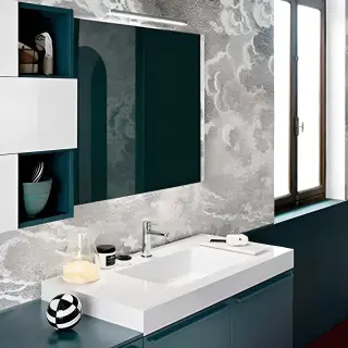 Зеркало для ванной Arbi LIGHT SFML nero