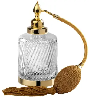 Распылитель для парфюмерии d.8.5/15.5h прозрачный хрусталь/золото