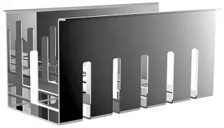 Короб высокий для релинга 19.2*9.75*h9.1 хром