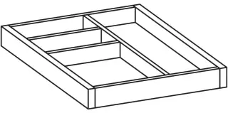 Органайзер для ящика 37*31.2*4.5h Noce Canaletto