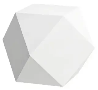 Декор 35*35*35h Polyhedron SaphirKeramik белый глянцевый
