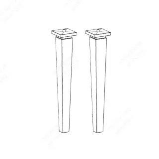 Ножки для базы под раковину, 2 шт., h24.2, матовый лак corda