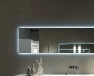 Зеркало для ванной Rifra 2HD 100.C6.00.LD.40 полированная нержавеющая сталь / led подсветка сзади