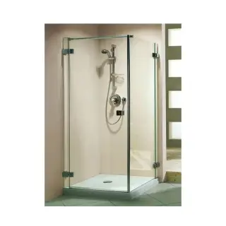 Ограждение в нишу Duka Pura 5000 TW 1L 1000 CSH A10 Protect + W1 R 1000 CSH A10 Protect хром глянцевый (CSH) /стекло прозрачное (A10) protect, 6 мм, ручка - aura (G02)