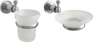 Мыльница Nicolazzi ARENA 1487NL44 + 1488NL44 никель/белый